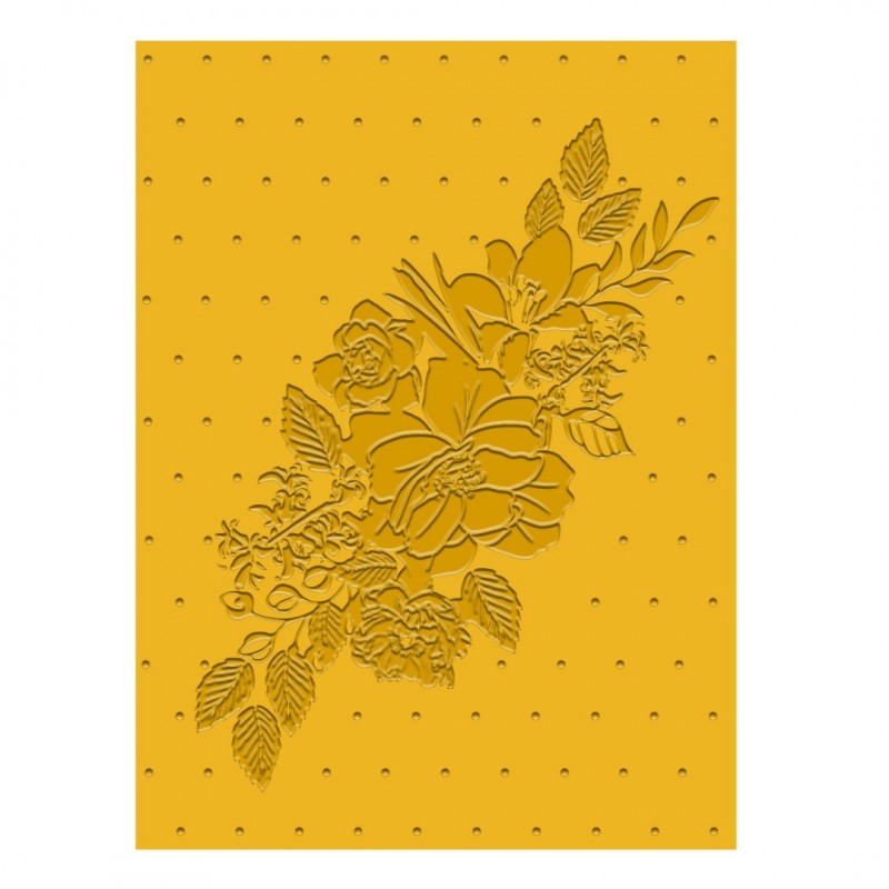 Vintage Tea Collection - 3D Embossing Folder - Centred Flowers 