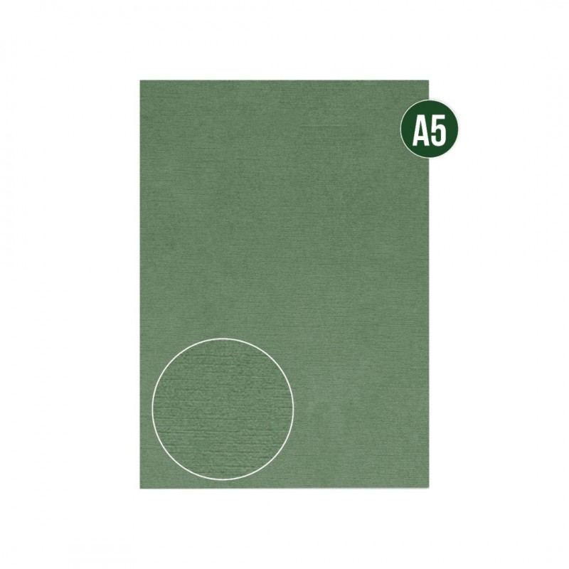 Cardstock - Linen -Christmas green - A5