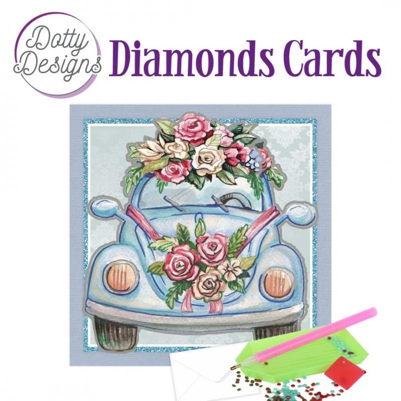 Dotty Designs Diamond Cards - Wedding Car