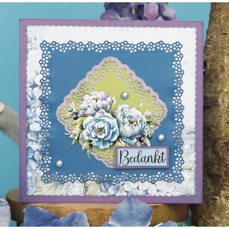 3D Cutting Sheets - Yvonne Creations - Blooming Blue - Blueberry