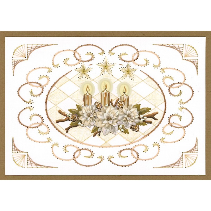 3D Push Out - Amy Design - Frosted Gold Christmas - Christmas Piece