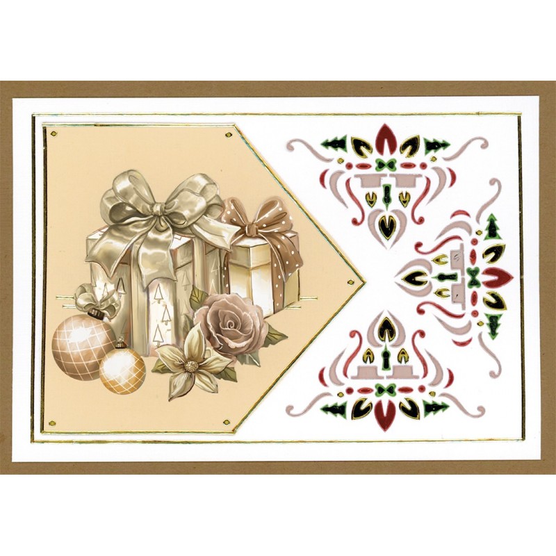 3D Cutting Sheets - Amy Design - Frosted Gold Christmas - Lantern
