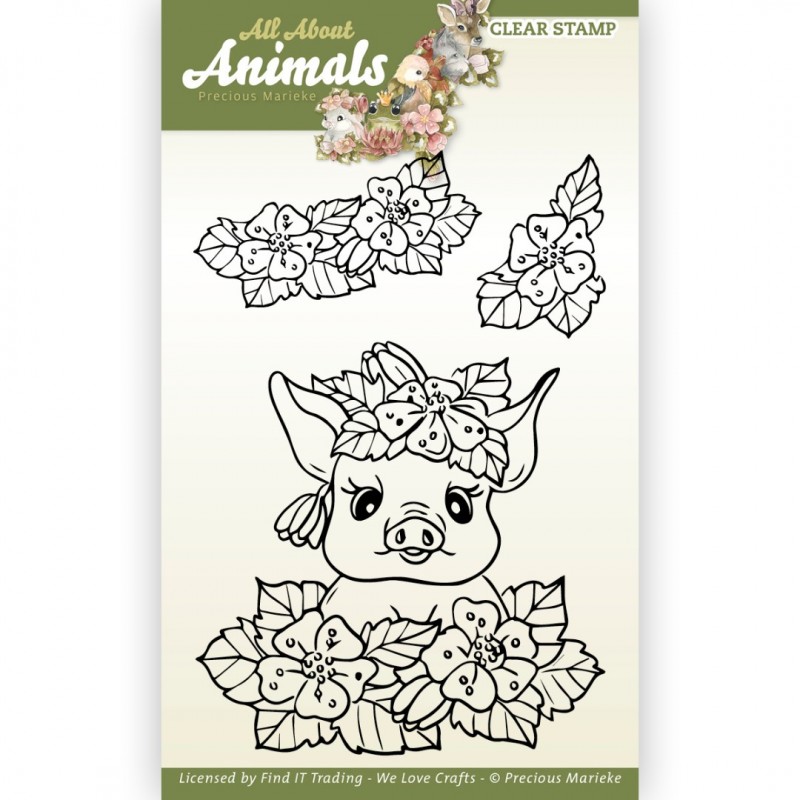 Clear Stamps - Precious Marieke - All About Animals - Pig