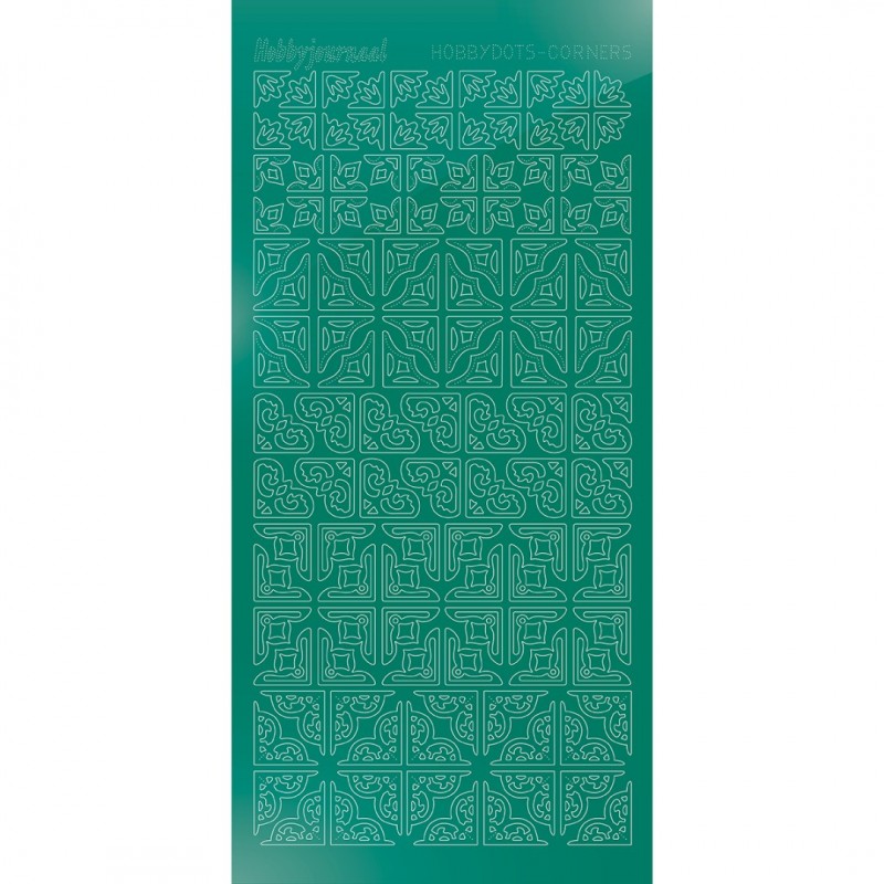 Hobbydots Corners - Mirror Christmas Green