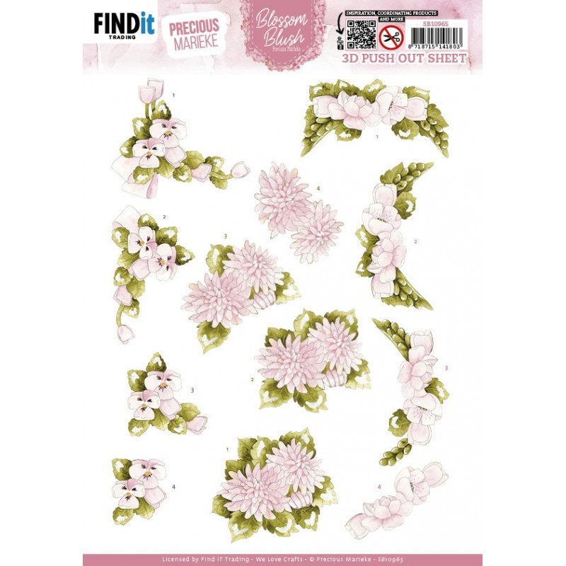 3D Push Out - Precious Marieke - Blossom Blush - Light Pink