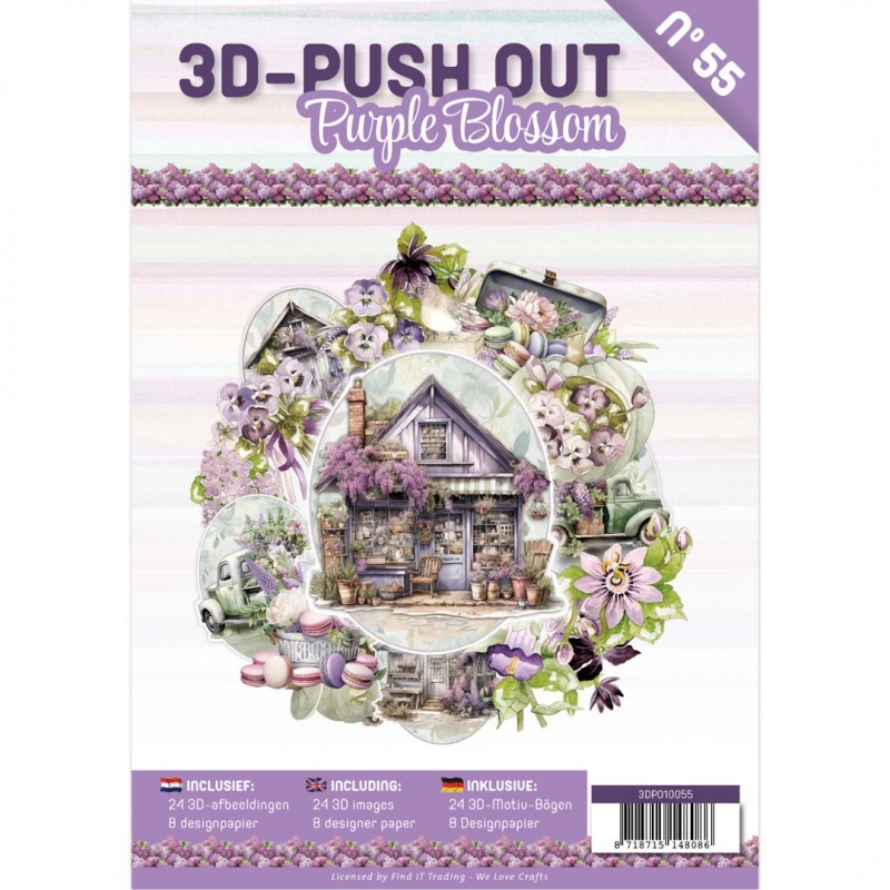 3D Push-Out Book 55 - Purple Blossom