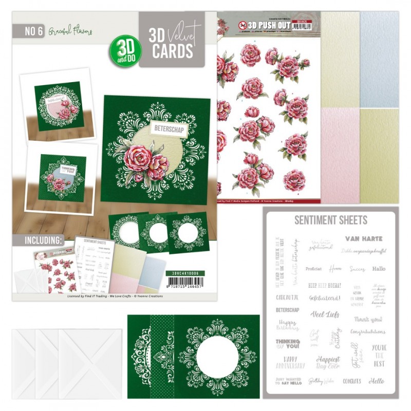 3D Velvet Cards 4K - Graceful Flowers