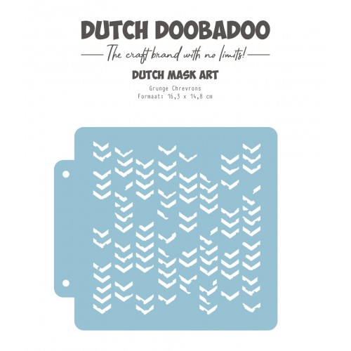 Dutch Mask - DDBD - Grunge Chrevrons 163x148 mm