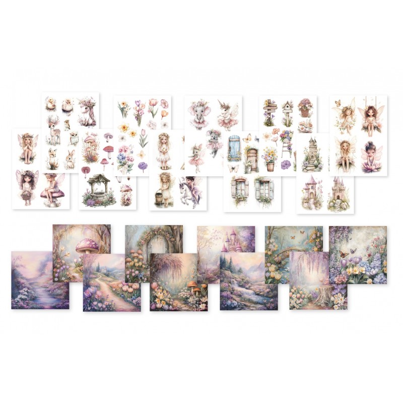 Collage Paperset - DDBD - Woodland springs - A4