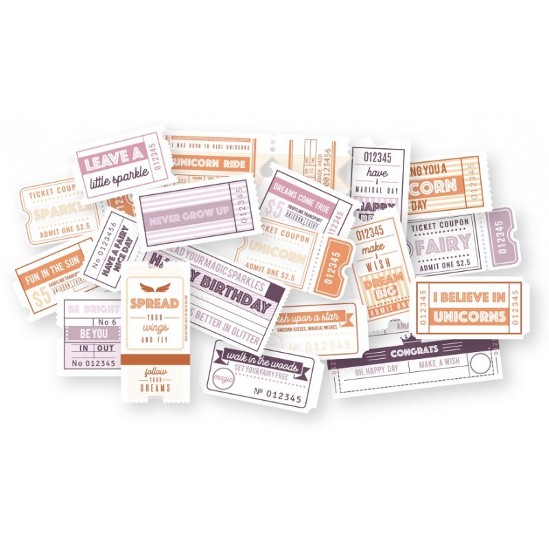Die-cuts - DDBD - Tickets Woodland Springs - 18 stuks