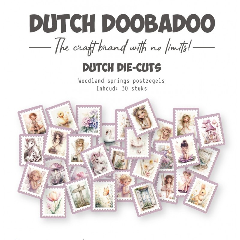 Die-cuts - DDBD - Woodland Spring Poststamps - 30 stuks