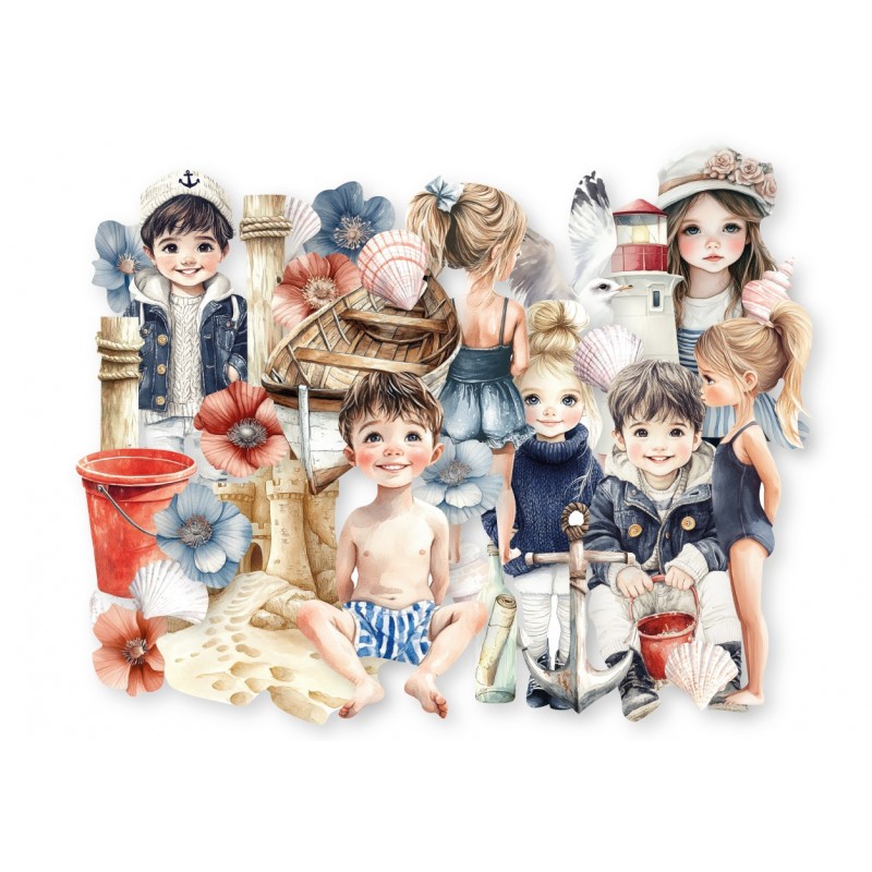 Collage Die-cuts - DDBD - Waves of the Sea