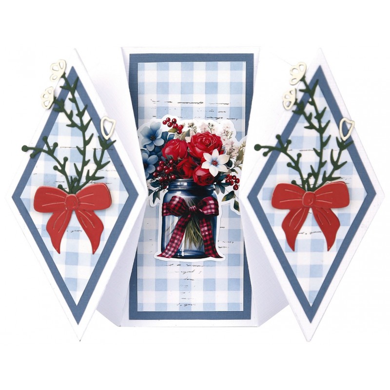 3D Pushout Sheet - Berries Beauties - Frosted Florals - Tin