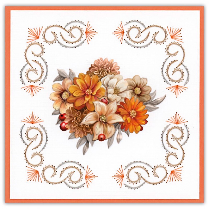 Stitch and Do 236 Yvonne Creations - Orange Floral