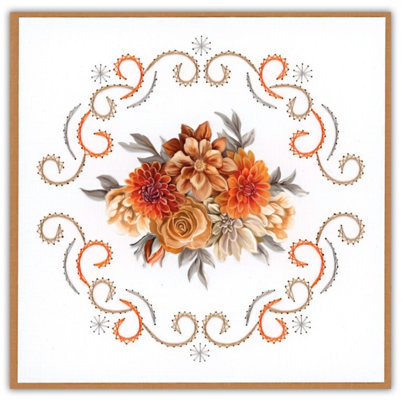 Stitch and Do 236 Yvonne Creations - Orange Floral