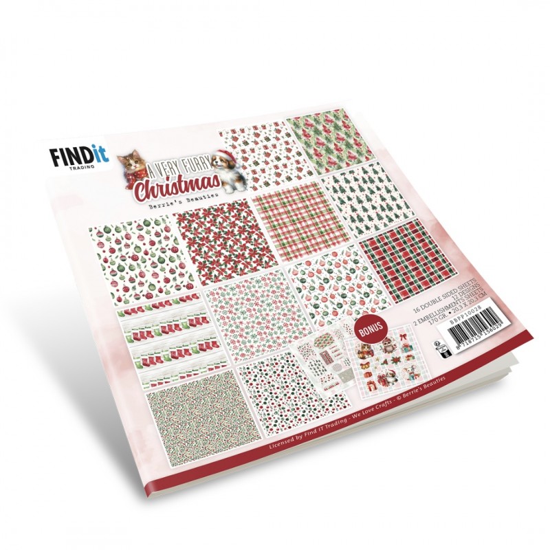 Paperpack - Berries Beauties - A Very Furry Christmas 20 x 20 cm