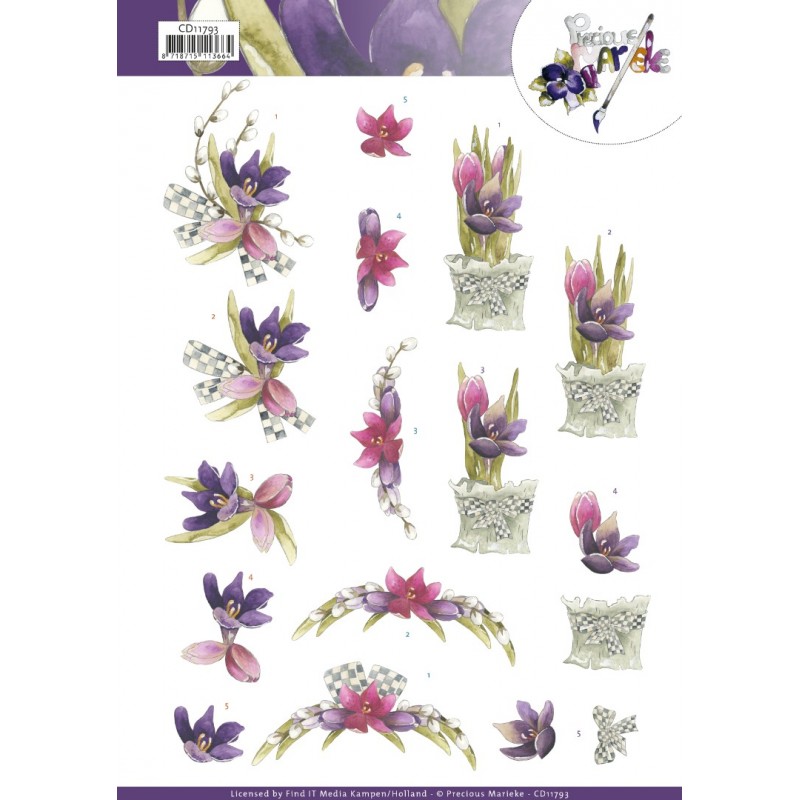 3D Cutting Sheet - Precious Marieke - Crocus 3D Cutting Sheet - Precious Marieke - Crocus