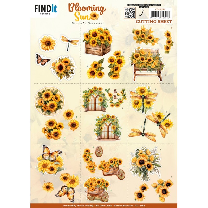 3D Cutting Sheet - Berries Beauties - Blooming sun - Mini