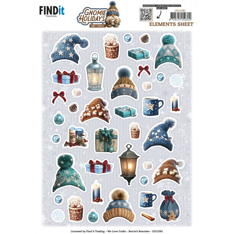 Cutting Sheet - Berries Beauties - Gnomie Holidays - Small Elements