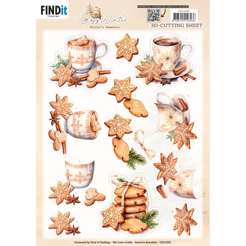 3D Cutting Sheet - Berries Beauties - Cosy WInter - Cosy Cookies 3D Cutting Sheet - Berries Beauties - Cosy WInter - Cosy Cookies