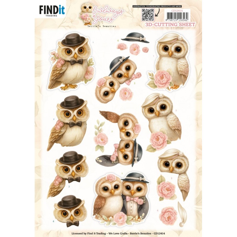 3D Cutting Sheet - Berries Beauties - Owlways Yours - Charm 3D Cutting Sheet - Berries Beauties - Owlways Yours - Charm