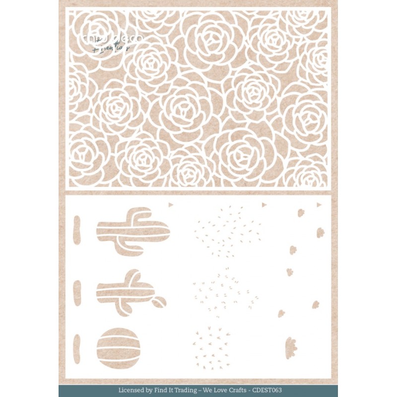 Stencil - Card Deco Essentials - Plant Paradise Background - A5