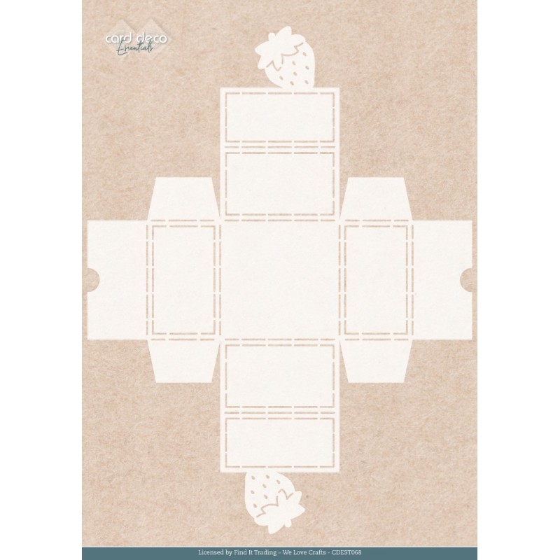 Stencil - Card Deco Essentials - Sweet Strawberries - Sweet Box - A4