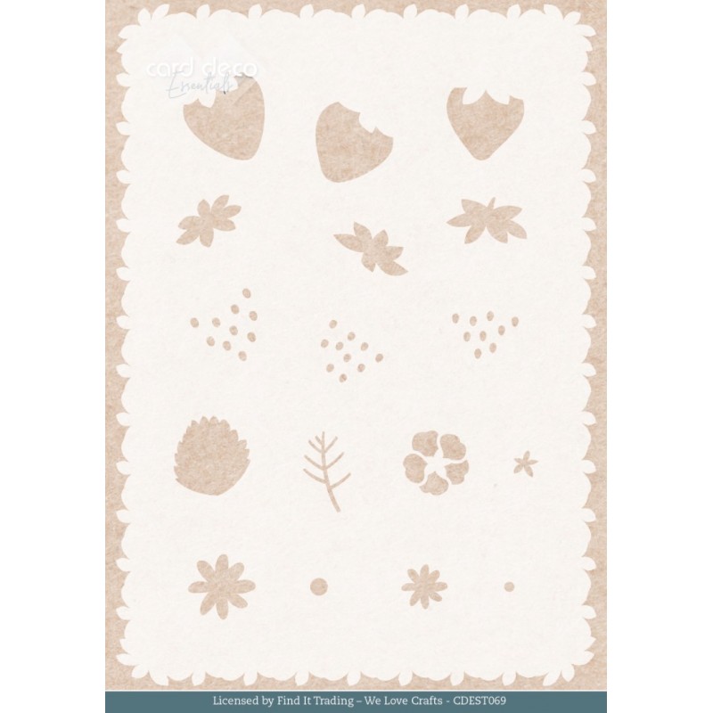 Stencil - Card Deco Essentials - Sweet Strawberries - Sweet Strawberries - A5