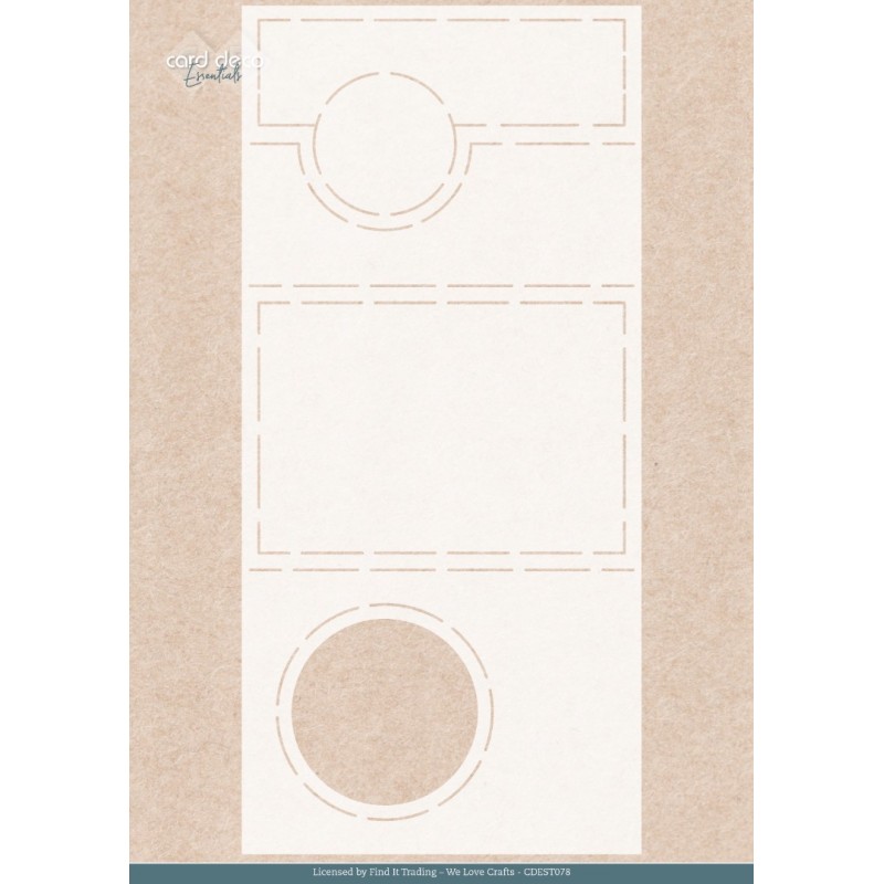 Stencil - Card Deco Essentials - Pastel Purple Christmas - Pastel Purple Card - A4