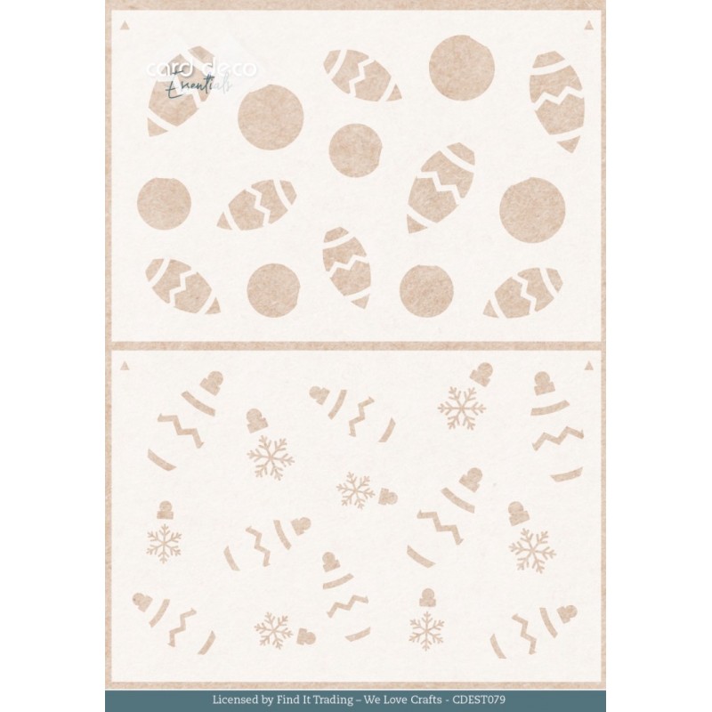 Stencil - Card Deco Essentials - Pastel Purple Christmas - Pastel Purple Bauble A5