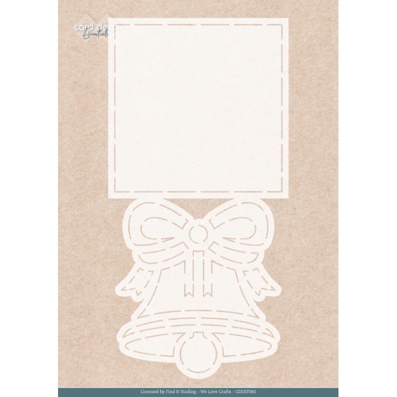 Stencil - Card Deco Essentials - Timeless Christmas - Timeless Bell Card A4