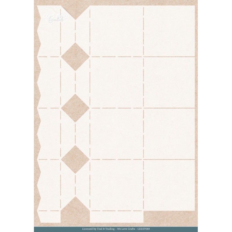 Stencil - Card Deco Essentials - Frosted Florals - Frosted Toffee Box - A4