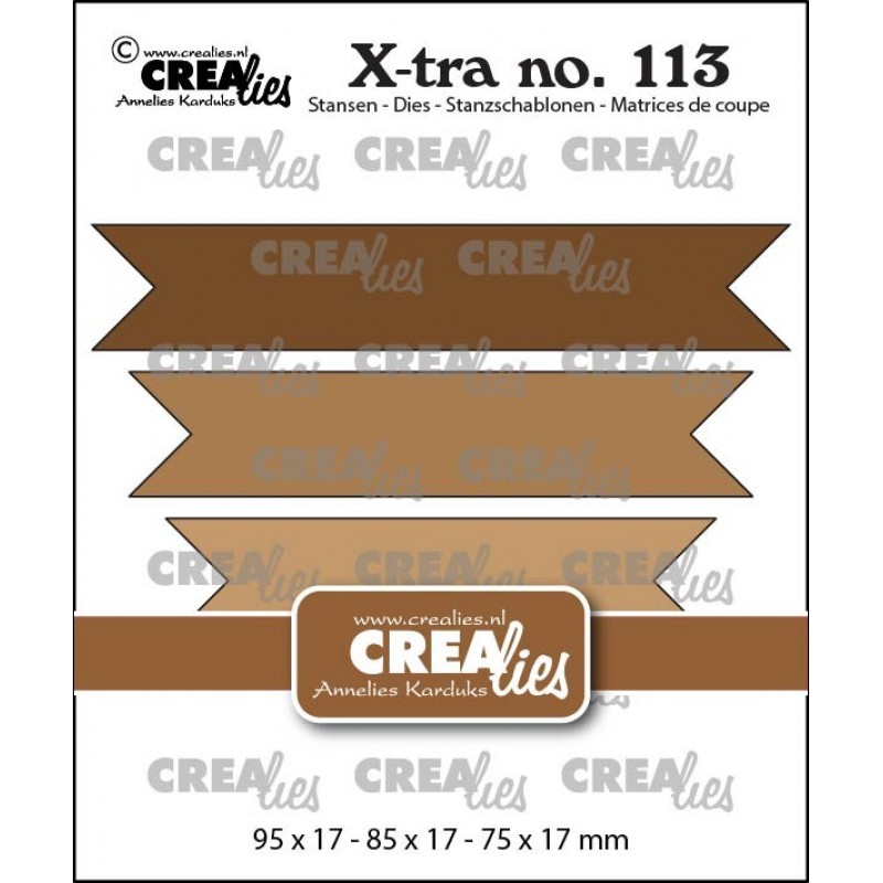 Crealies Die – Fishtail Banners Smooth Edge