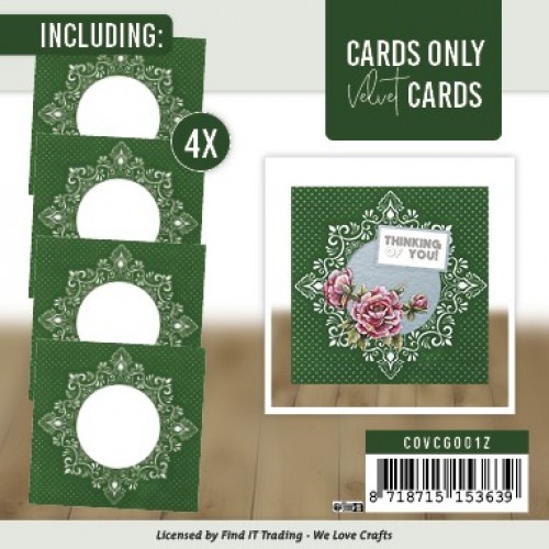 Cards Only - Velvet Cards 4K - Set 1 groen / zilver