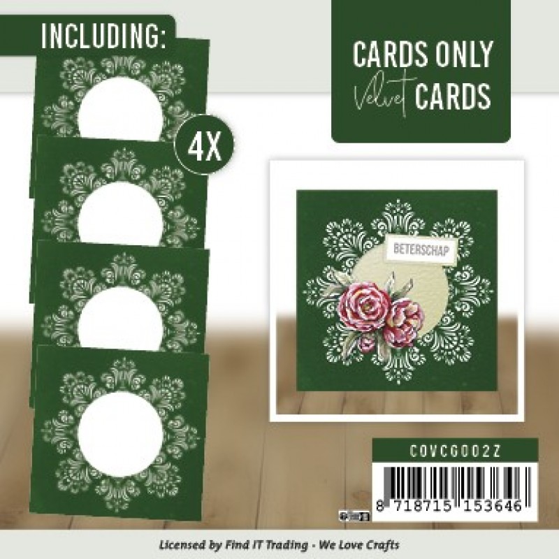 Cards Only - Velvet Cards 4K - Set 2 groen / zilver