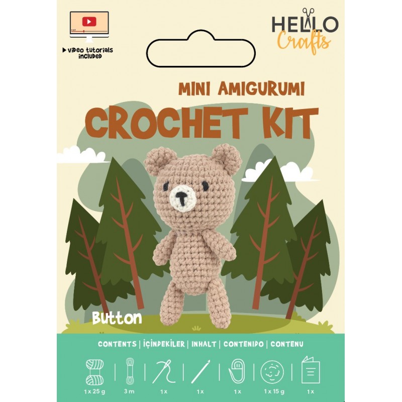 Knitty Critters - Easy Amigurumi Kit - Button