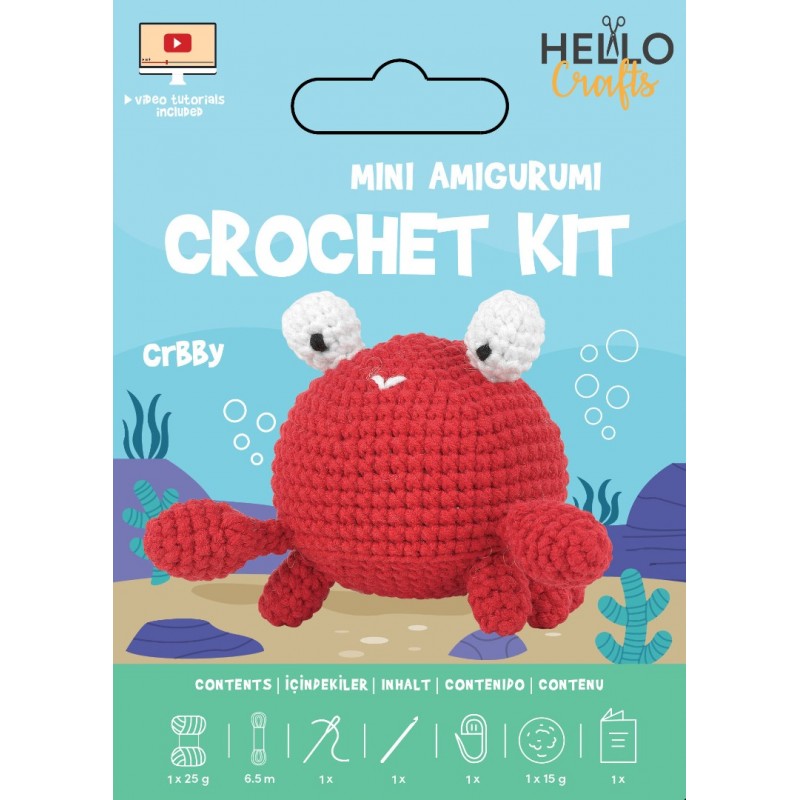 Knitty Critters - Easy Amigurumi Kit - Crabby