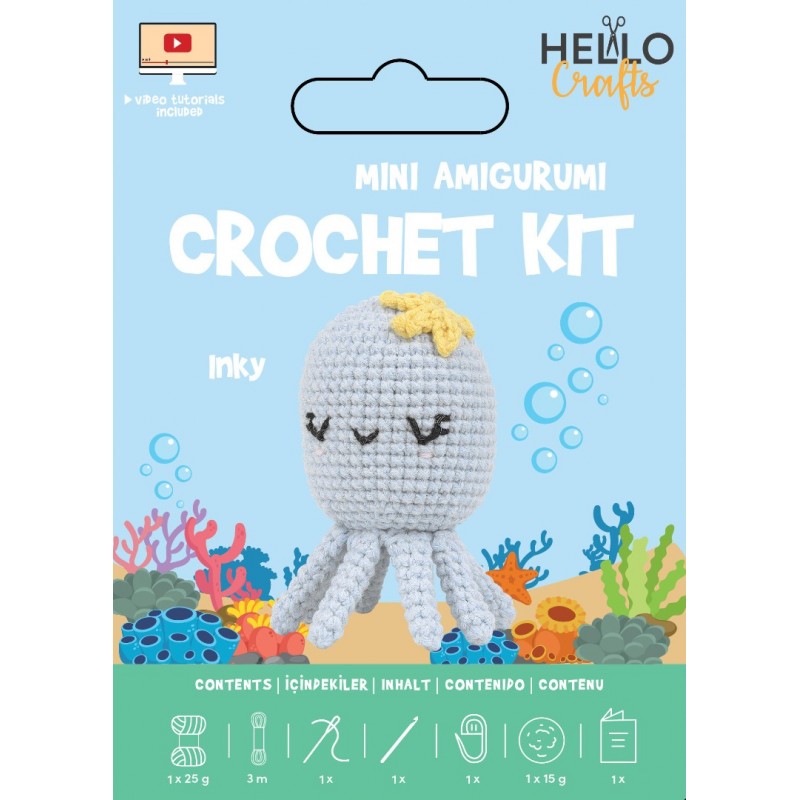 Knitty Critters - Easy Amigurumi Kit - Inky