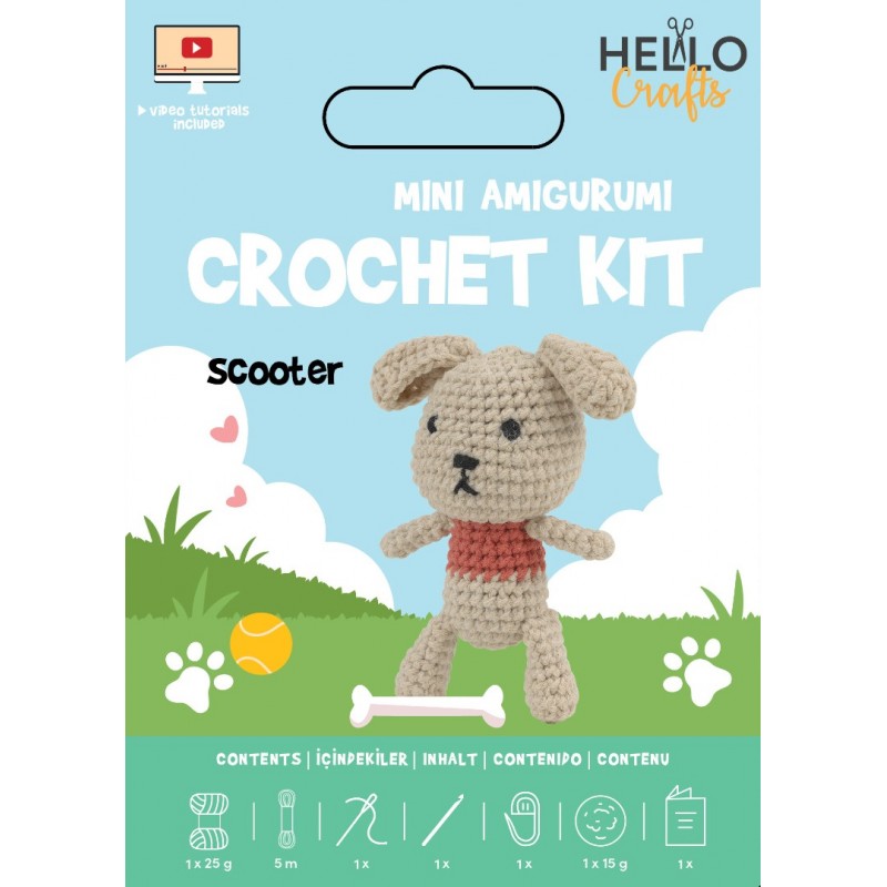Knitty Critters - Easy Amigurumi Kit - Scooter