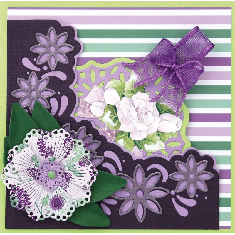 3D Push out Sheet - Precious Marieke - Purple Blossom - Amethyst