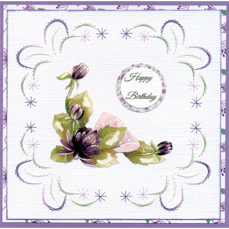 3D Cutting Sheet - Precious Marieke - Purple Blossom - Violet