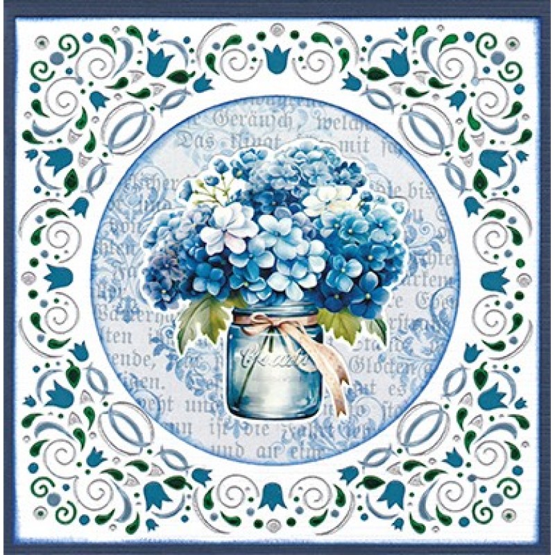 3D Cutting Sheet - Berries Beauties - Blue Meadow - Vase