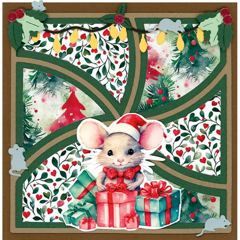Paperpack - Berries Beauties - A Very Furry Christmas 20 x 20 cm