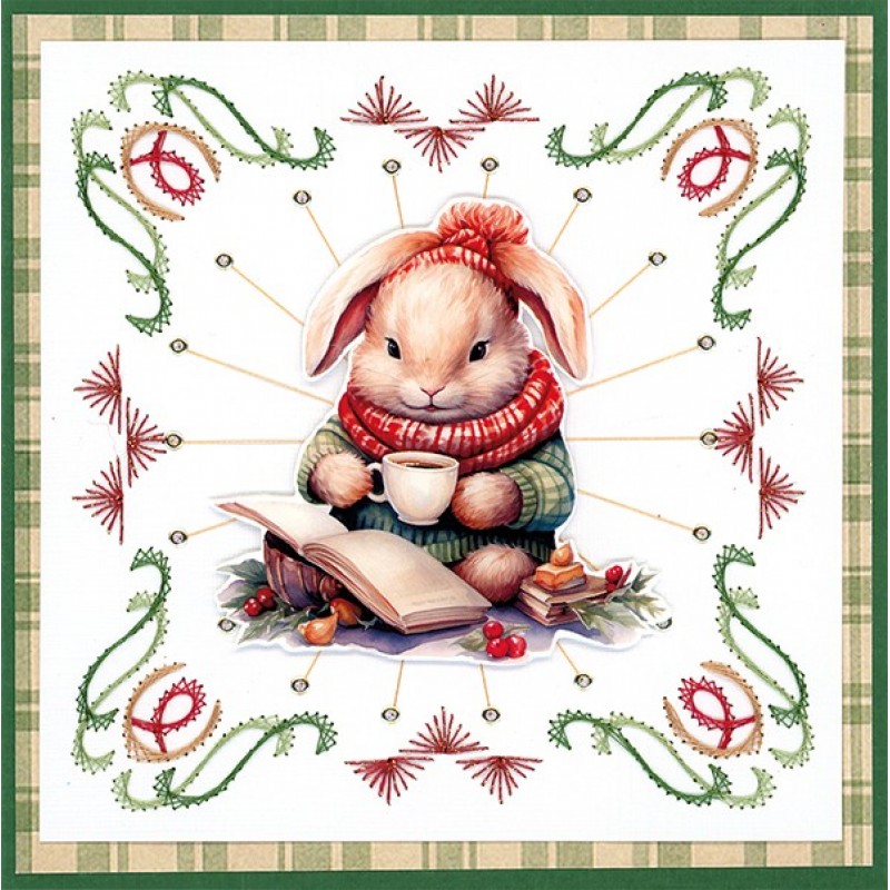 3D Cutting Sheet - Berries Beauties - Winter Bunnies - Reading Bunnies