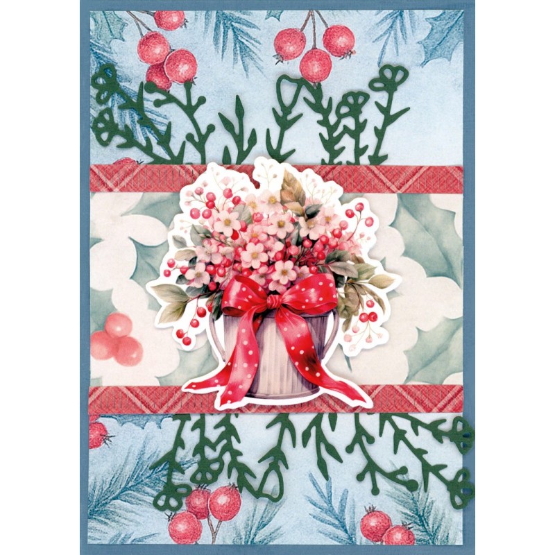 3D Pushout Sheet - Berries Beauties - Frosted Florals - Tin