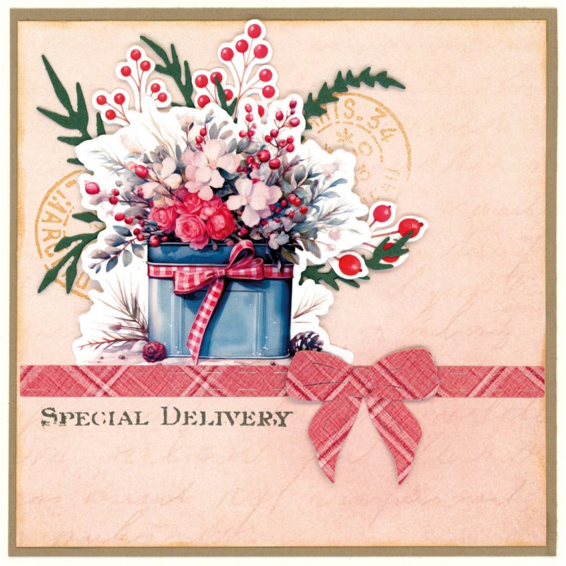 3D Pushout Sheet - Berries Beauties - Frosted Florals - Tin