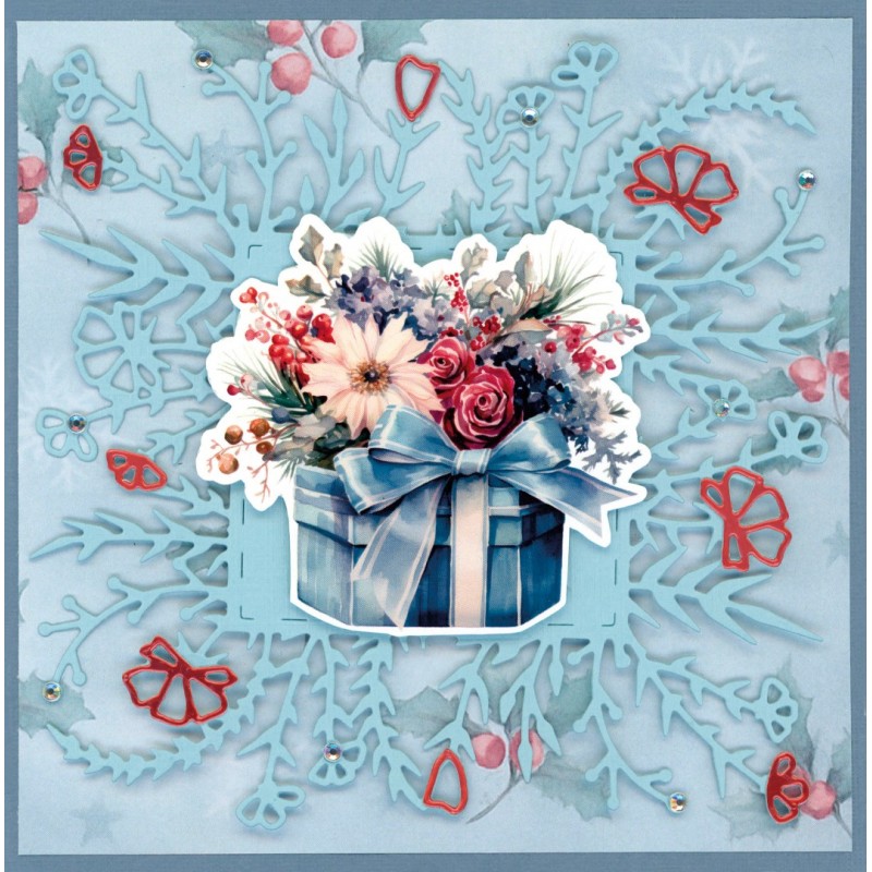 3D Pushout Sheet - Berries Beauties - Frosted Florals - Tin