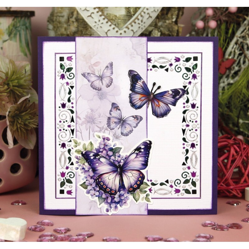 3D Cutting Sheet - Berries Beauties - Flutter Flair - Purple Flutters