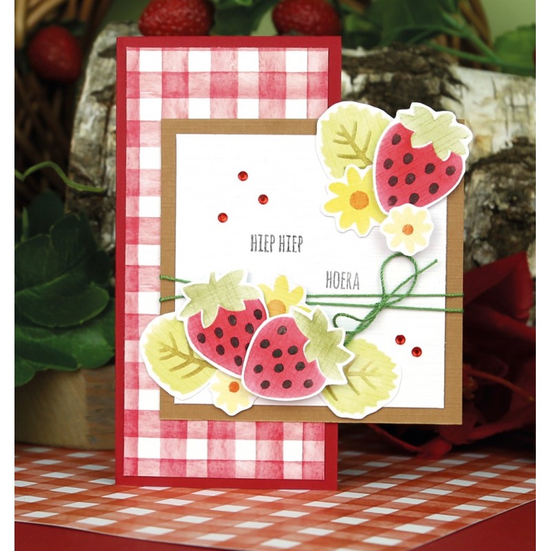 Cutting Sheet - Berries Beauties - Sweet Strawberries - Small Elements