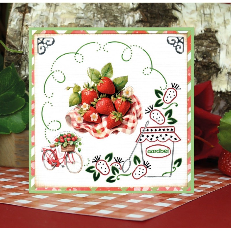 3D Cutting Sheet - Berries Beauties - Sweet Strawberries - Pure Strawberries